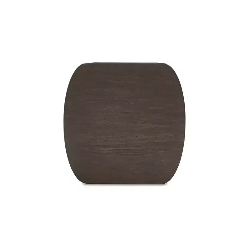 Table d'appoint contemporaine avec étagère de rangement, marron foncé