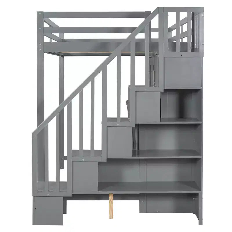 Lit superposé double, lit escamotable avec vérin hydraulique et bureau intégré