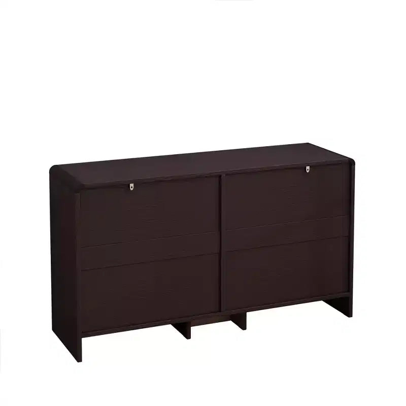 Commode à 6 tiroirs en rotin, commode de rangement d'angle en rotin en forme d'arc pour salon et chambre