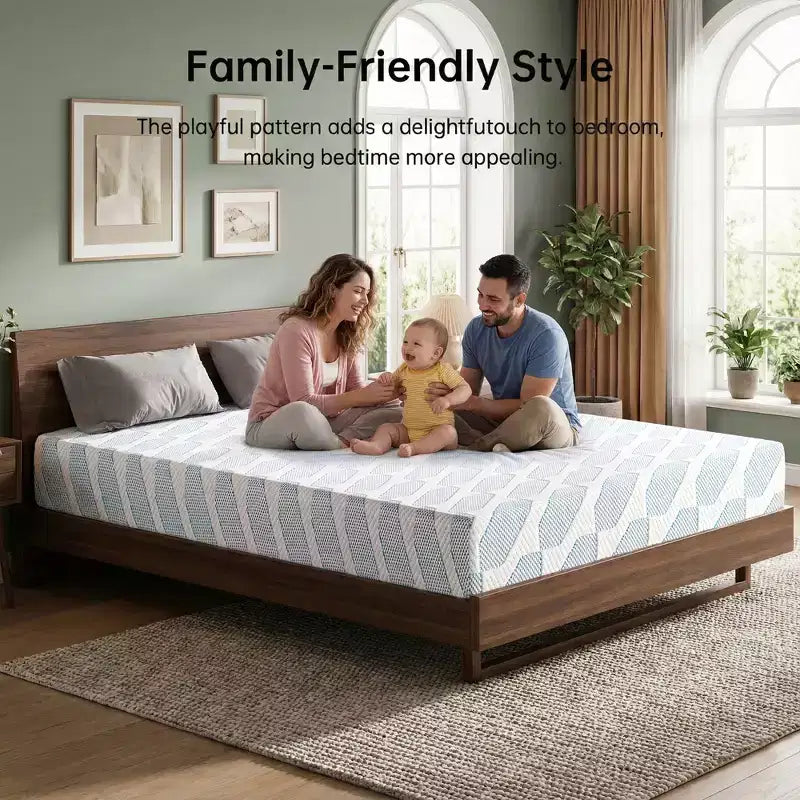 Matelas Queen Size 12 pouces pour Adulte Adolescent Unique, Matelas Rafraîchissant en Mousse à Mémoire de Forme, Housse Amovible et Lavable, Fermeté Moyenne
