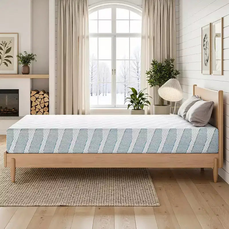 Matelas Queen Size 12 pouces pour Adulte Adolescent Unique, Matelas Rafraîchissant en Mousse à Mémoire de Forme, Housse Amovible et Lavable, Fermeté Moyenne