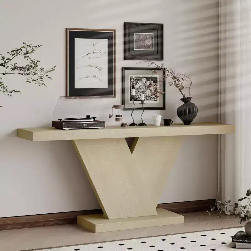 GDFStudio Bertha Modern 66 X-Shape Leg Console Table