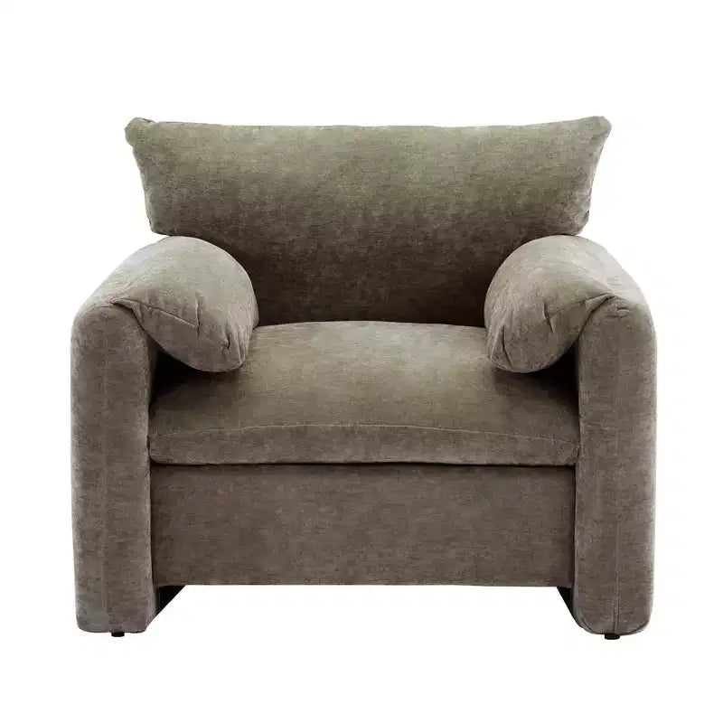 38.6 Fauteuil de salon moderne surdimensionné en chenille