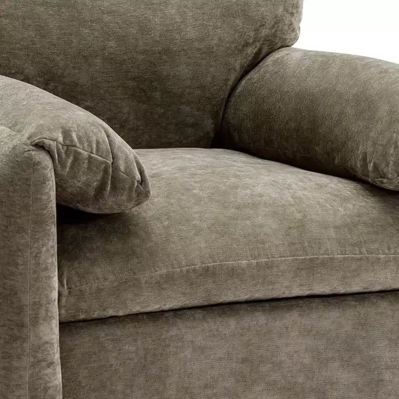 38.6 Fauteuil de salon moderne surdimensionné en chenille