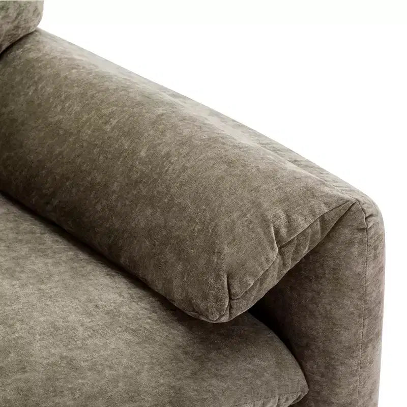 38.6 Fauteuil de salon moderne surdimensionné en chenille