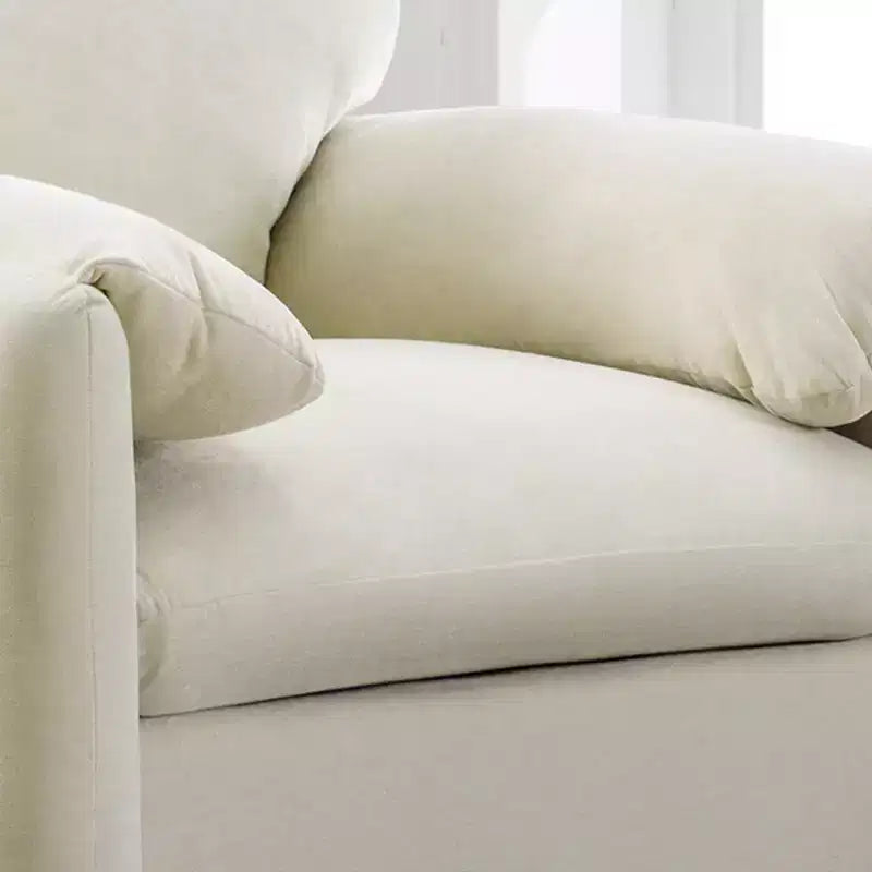38.6 Fauteuil de salon moderne surdimensionné en chenille