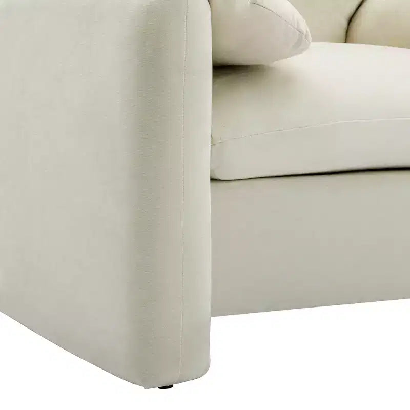 38.6 Fauteuil de salon moderne surdimensionné en chenille