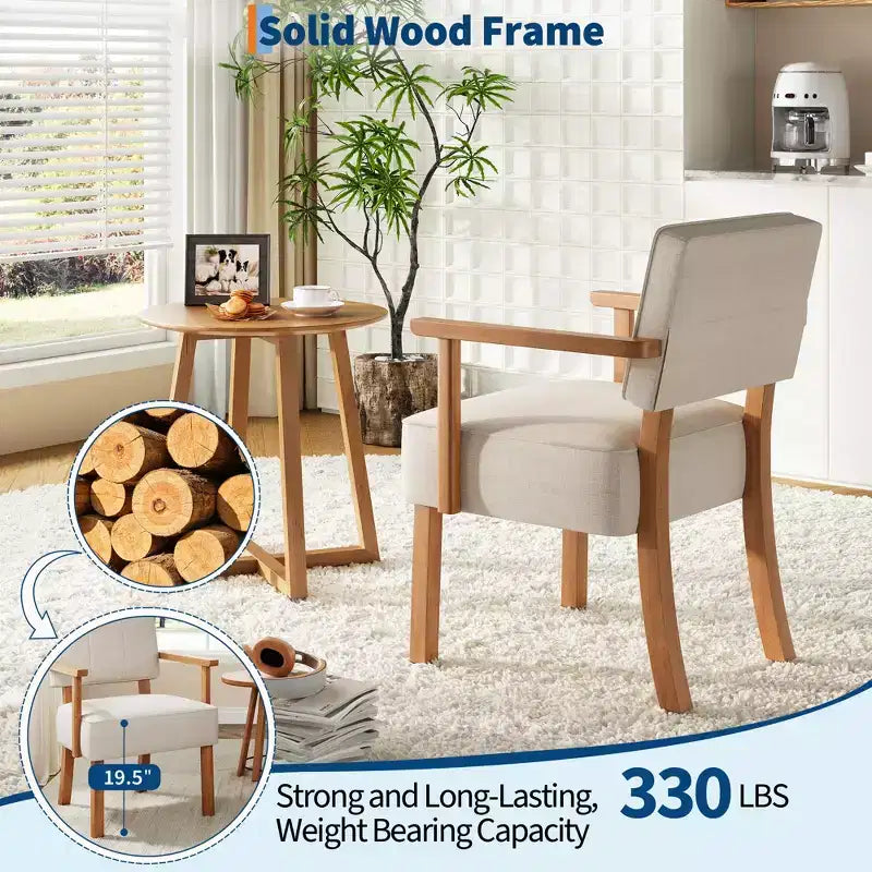 Fauteuil d'appoint en similicuir, fauteuil rembourré Mid-century avec cadre en bois, chaise de lecture et de détente pour salon, chambre à coucher