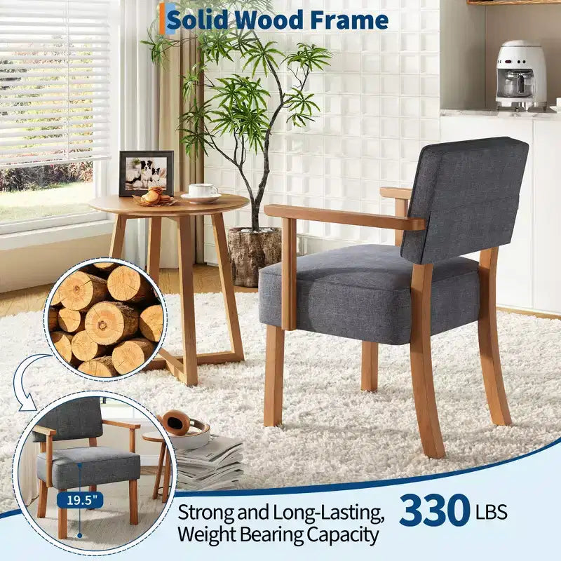 Fauteuil d'appoint en similicuir, fauteuil rembourré Mid-century avec cadre en bois, chaise de lecture et de détente pour salon, chambre à coucher