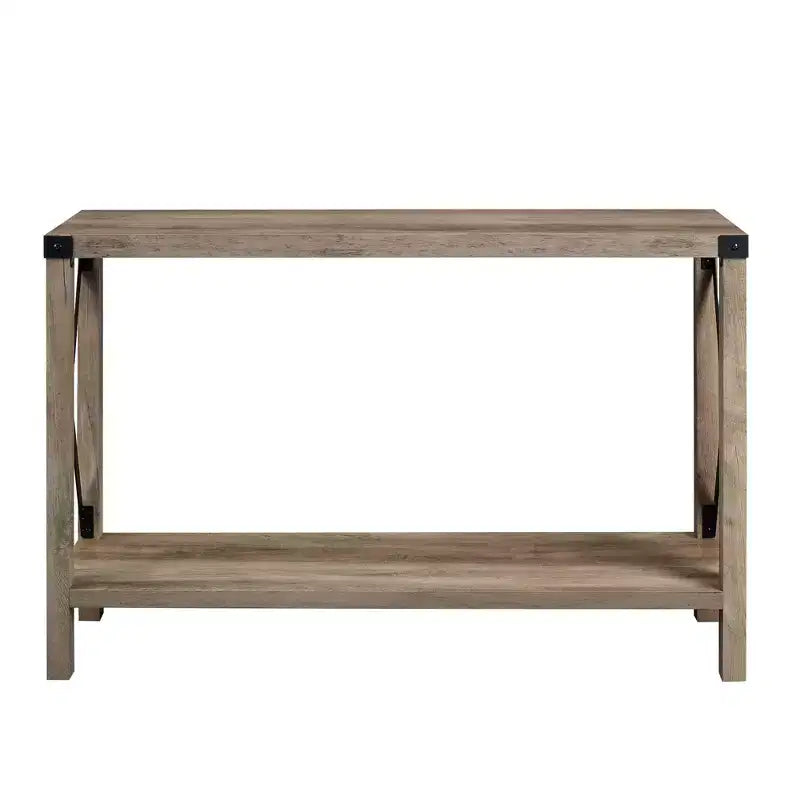 Table d'entrée de ferme moderne avec étagère inférieure