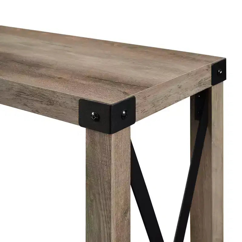 Table d'entrée de ferme moderne avec étagère inférieure