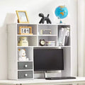 Étagère de bureau, organisateur de rangement de bureau à 3 niveaux, étagère de rangement de bureau en bois 37 x 10 x 31,1 cm