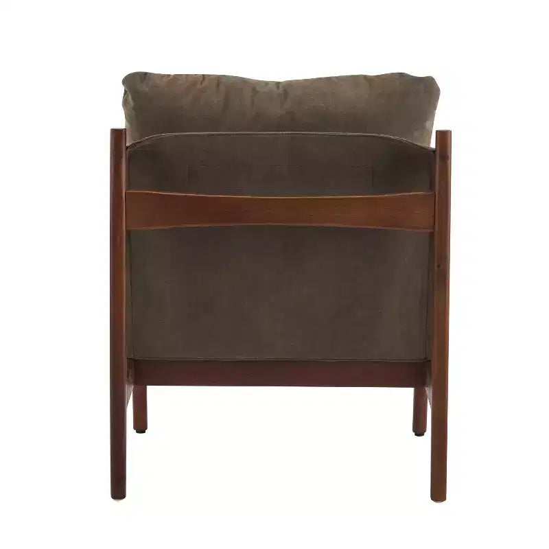Fauteuil d'appoint Mocha avec cadre en bois naturel