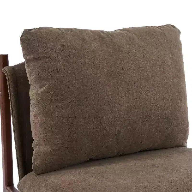 Fauteuil d'appoint Mocha avec cadre en bois naturel