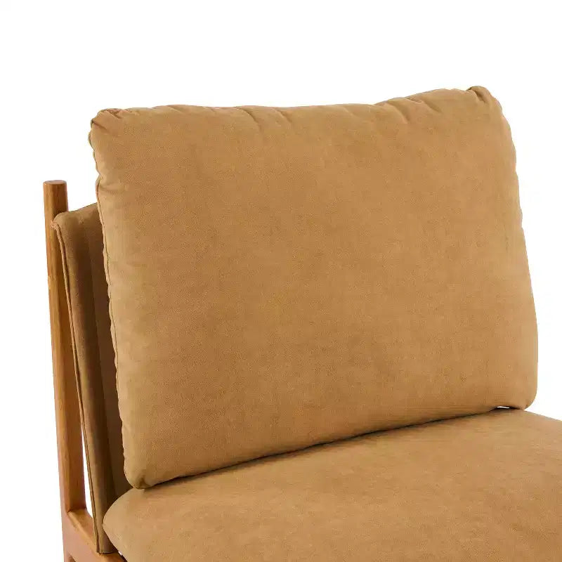 Fauteuil d'appoint Mocha avec cadre en bois naturel