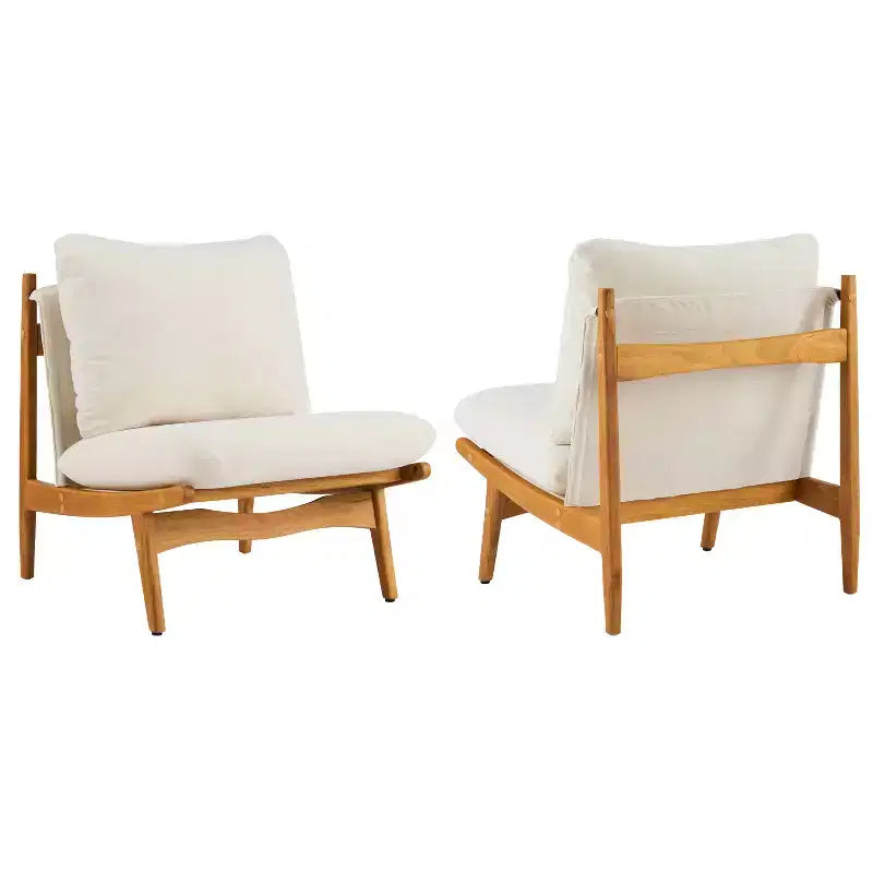 Fauteuil d'appoint Mocha avec cadre en bois naturel