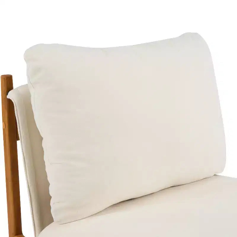 Fauteuil d'appoint Mocha avec cadre en bois naturel