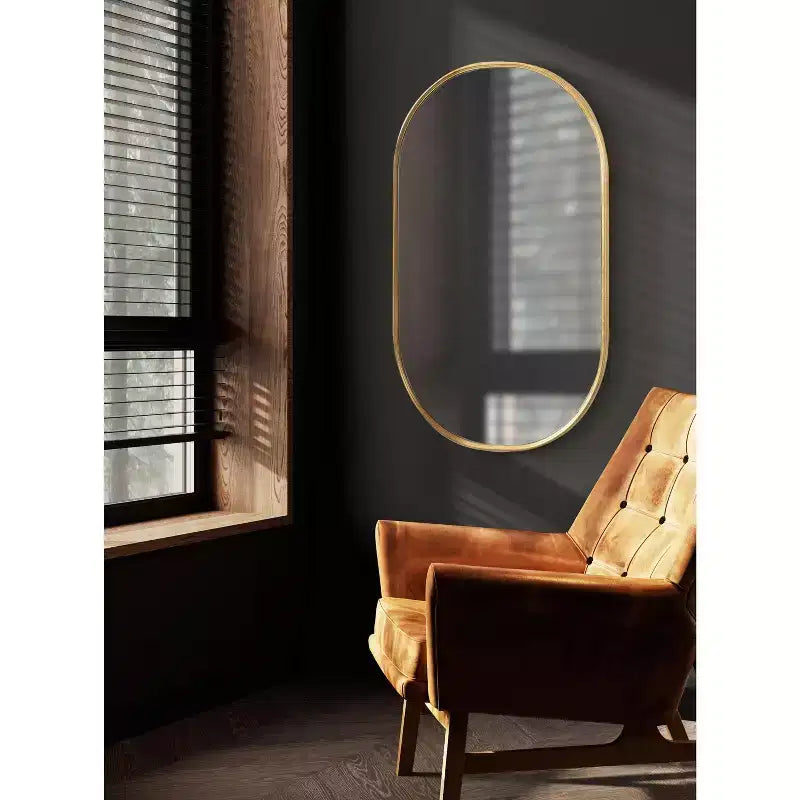 Miroir mural encadré capsule