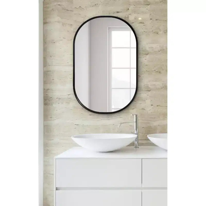 Miroir mural encadré capsule