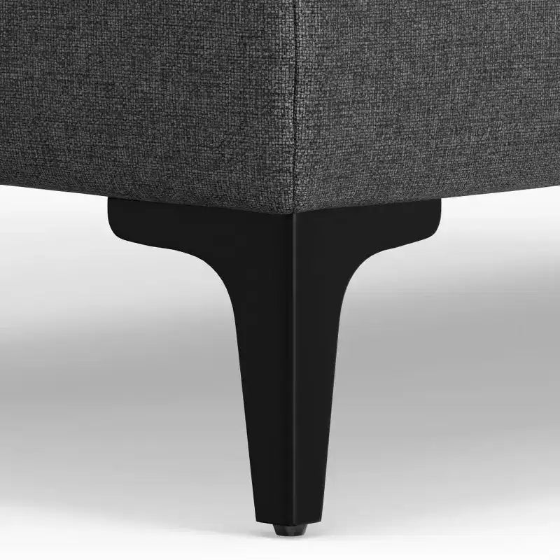 Pouf en tissu performant de style Mid-Century