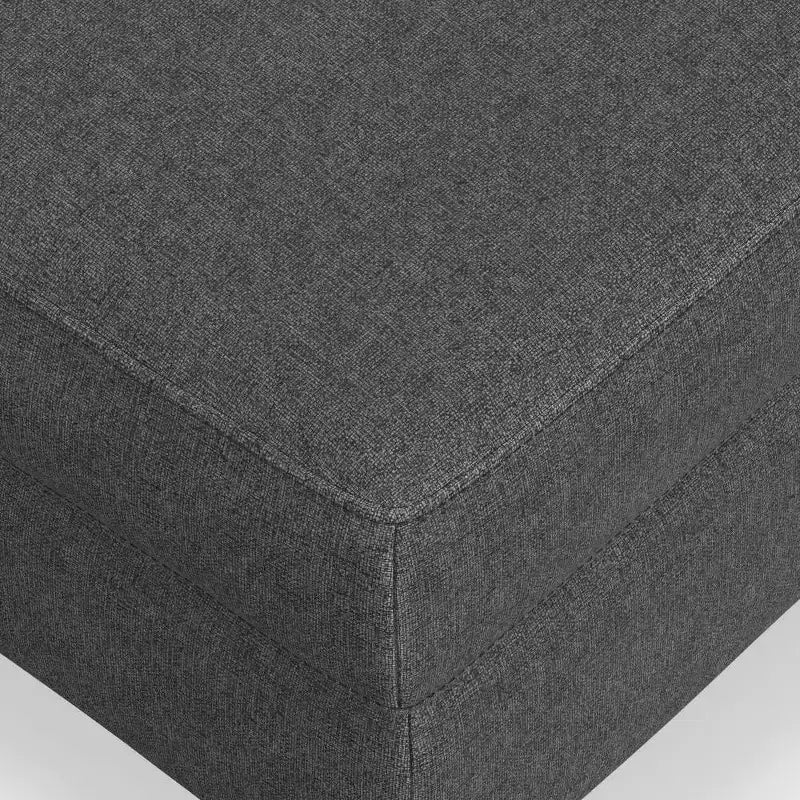 Pouf en tissu performant de style Mid-Century