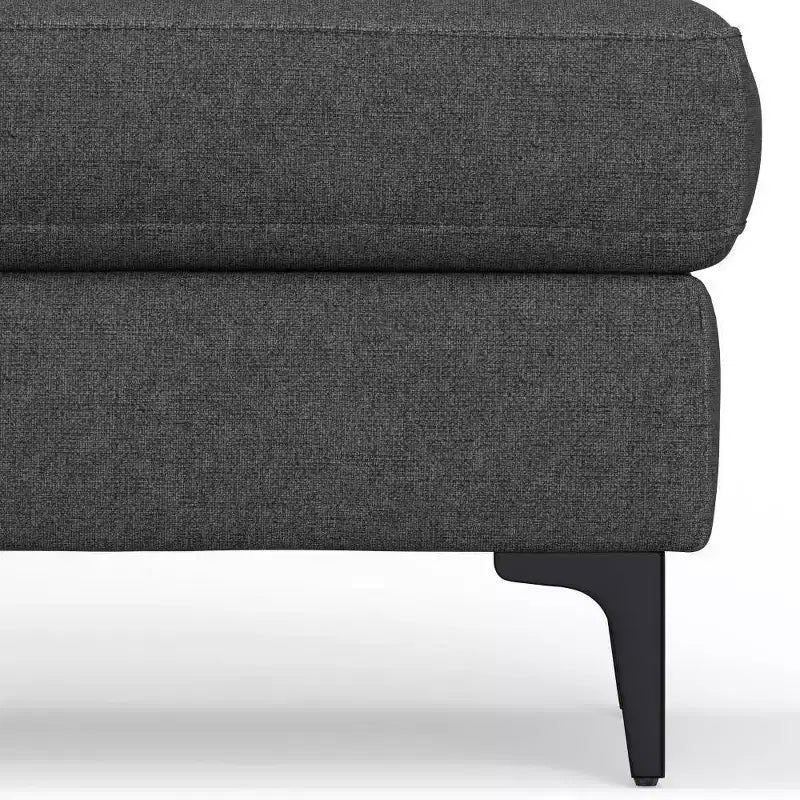 Pouf en tissu performant de style Mid-Century
