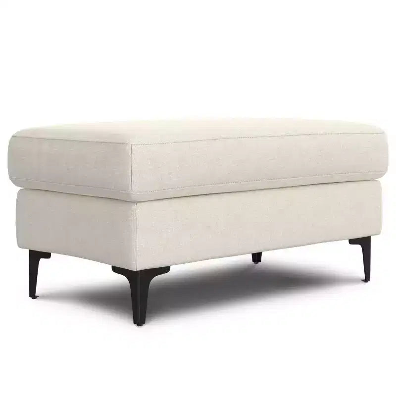 Pouf en tissu performant de style Mid-Century