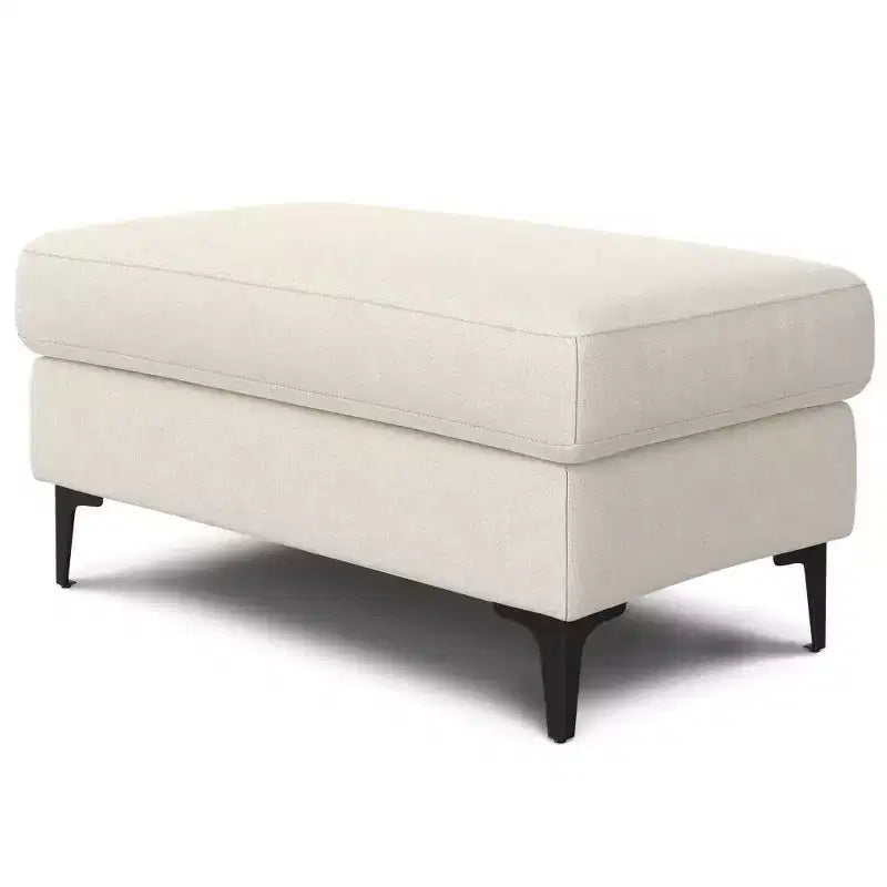 Pouf en tissu performant de style Mid-Century