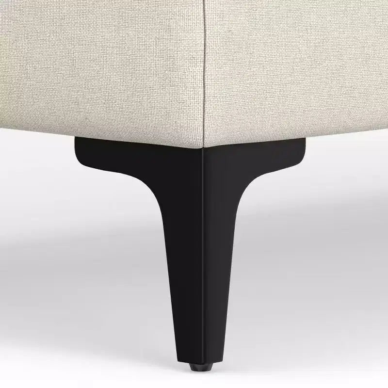 Pouf en tissu performant de style Mid-Century