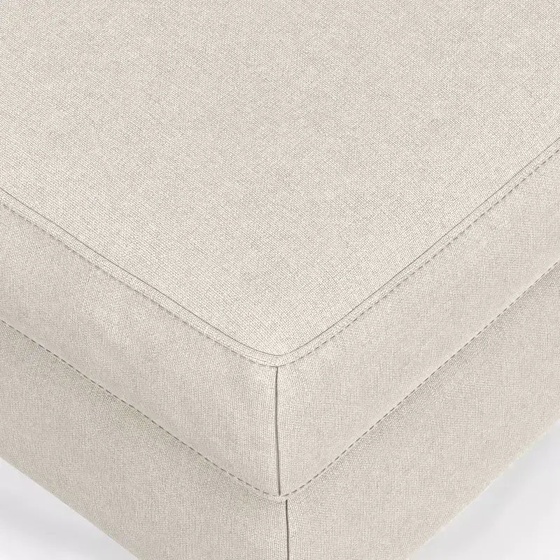 Pouf en tissu performant de style Mid-Century