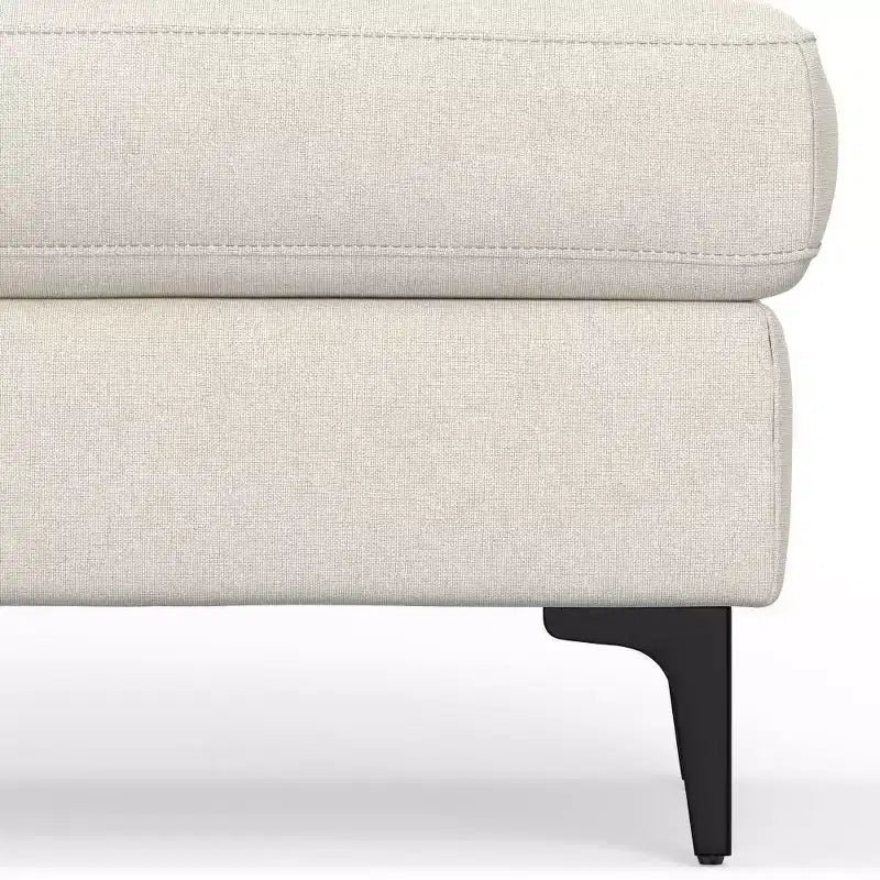 Pouf en tissu performant de style Mid-Century